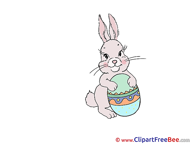 Bunny Easter Egg Clip Art for free