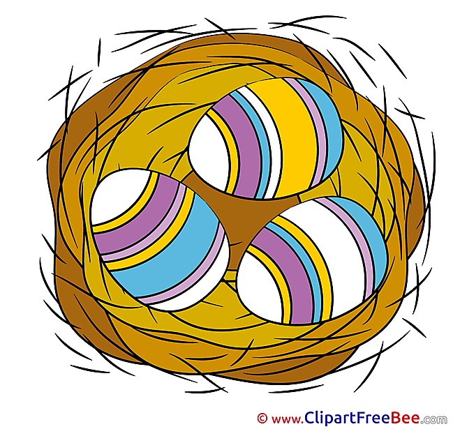 Nest Eggs printable Illustrations Easter