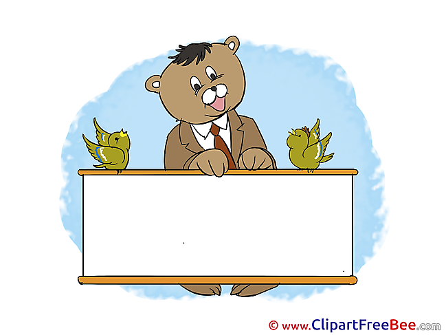 Bear Birds Clipart Finance Illustrations