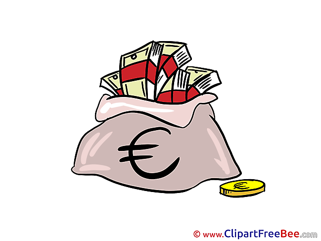 Bag of Euros Money Clip Art for free