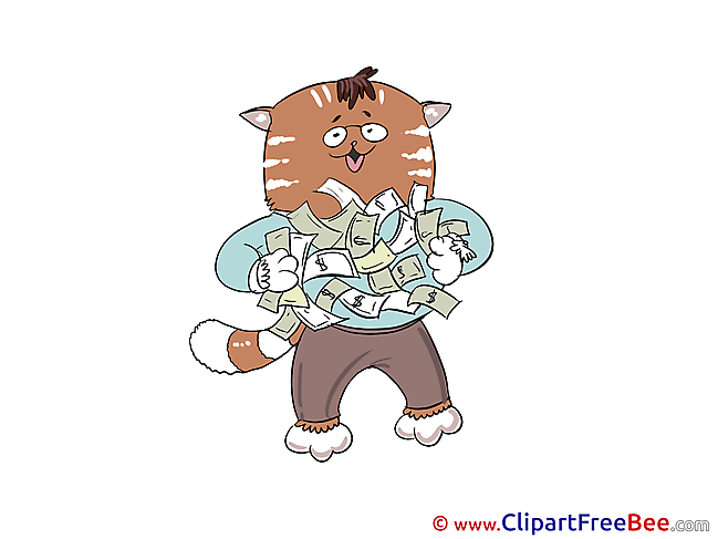 Cat Money Clip Art for free