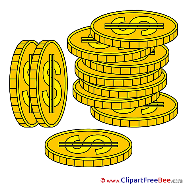 Coins printable Illustrations Money