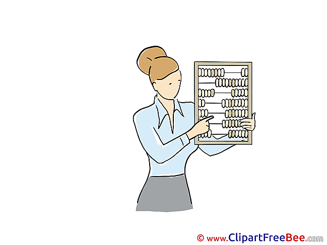 Abacus Woman download Clip Art for free