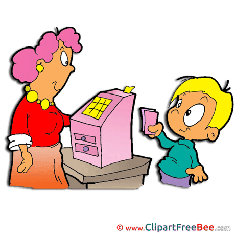 Cashier Woman Clipart free Illustrations