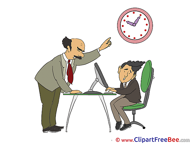 Chief Worker Clock free Illustration download