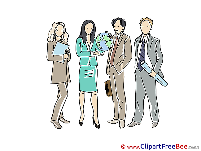 Colleagues Globe Office Clip Art download for free