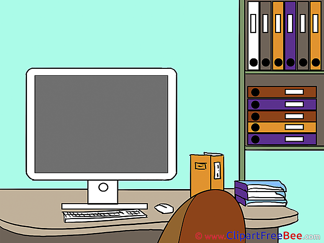 Computer Workplace Clipart free Illustrations