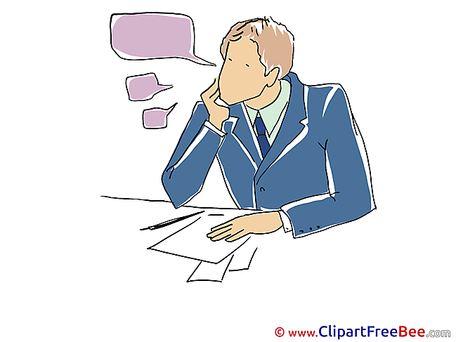 Difficulties Job Office Man download Clip Art for free
