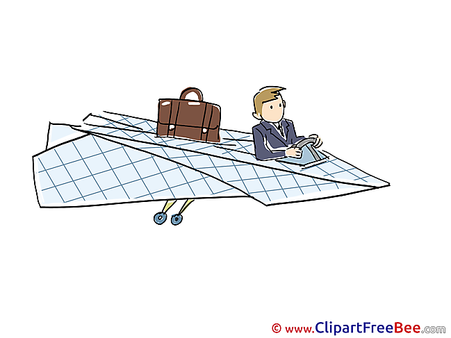 Plane Office Manager Clipart free Illustrations