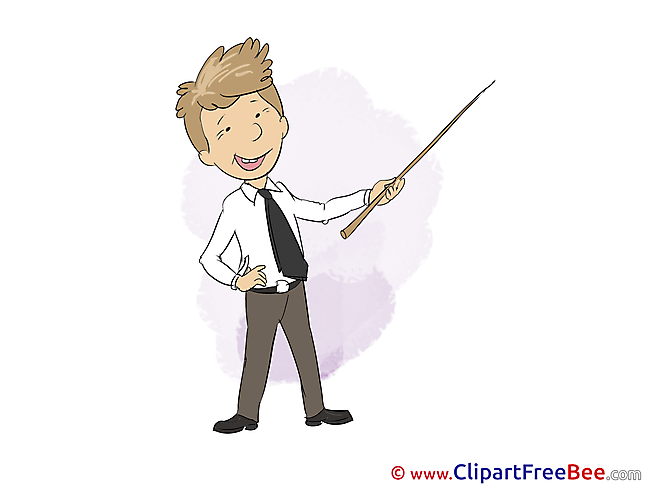 Pointer Office Man Clipart free Illustrations