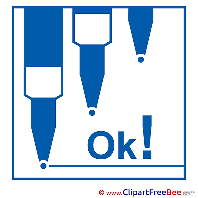 Ok Pens Cliparts Presentation for free