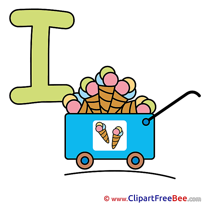 I Ice Cream Clip Art download Alphabet