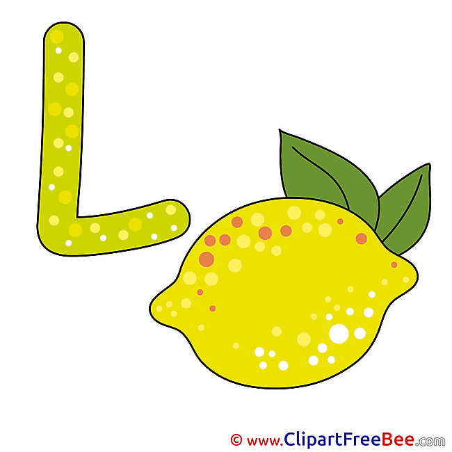 L Lemon Cliparts Alphabet for free