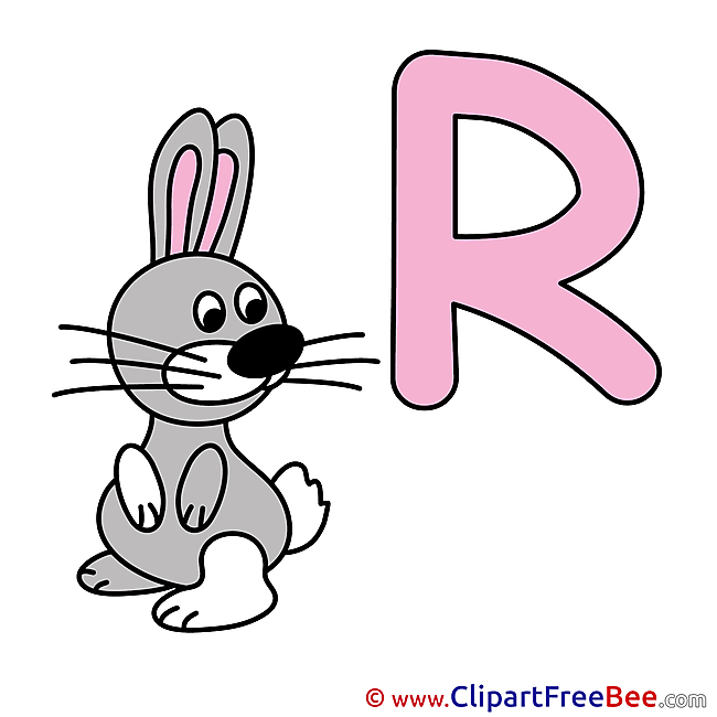 R Rabbit download Clipart Alphabet Cliparts