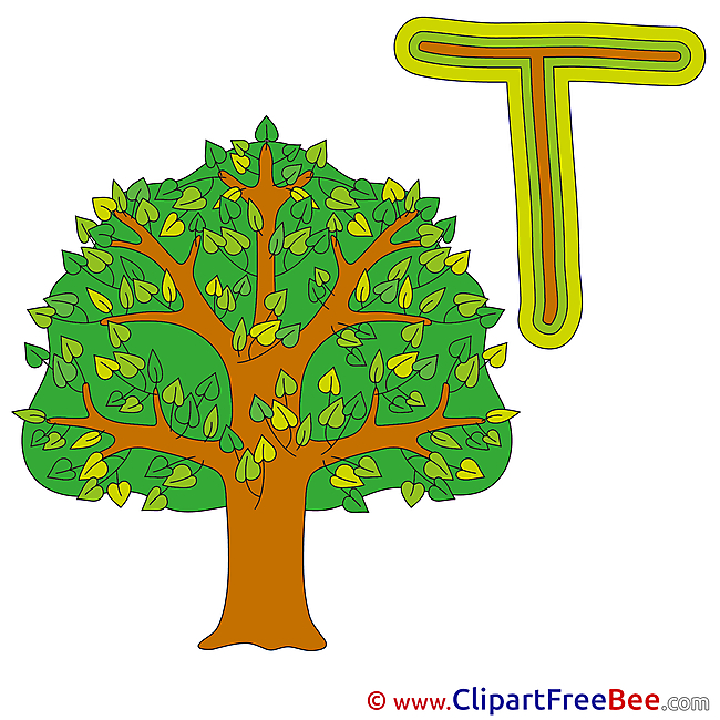 T Tree free Illustration Alphabet