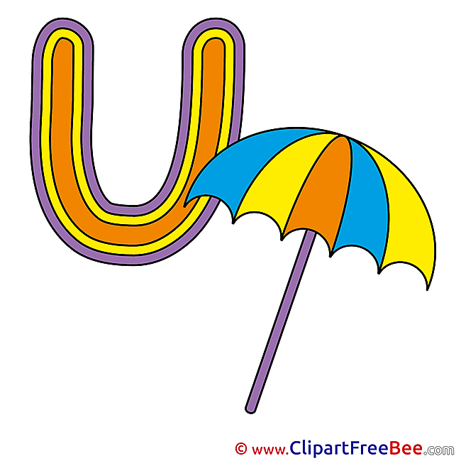 U Umbrella free Cliparts Alphabet