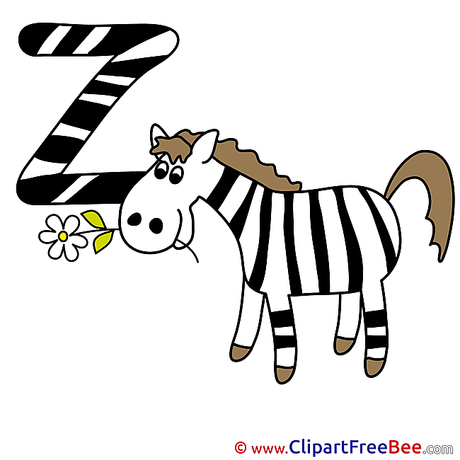 Z Zebra Clip Art download Alphabet