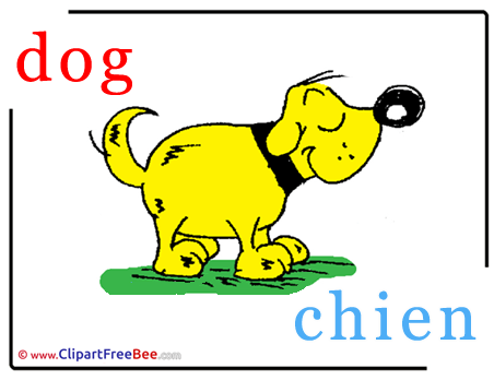 Dog Chien free Cliparts Alphabet