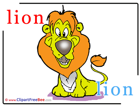 Lion Cliparts Alphabet for free