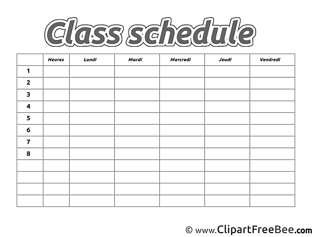 Class Schedule Images download free Cliparts