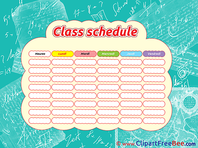Math School Class Schedule Clipart free Image download