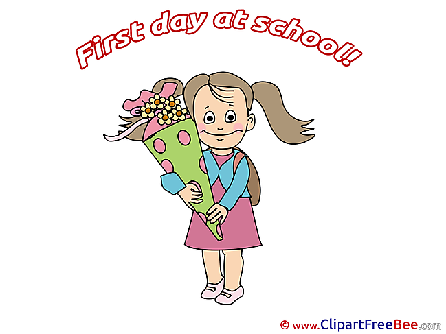 Girl Cone Clipart First Day at School free Images
