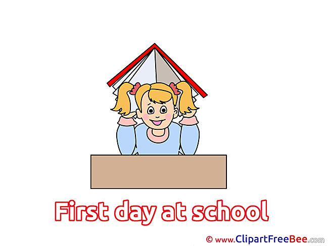Schoolgirl Book printable First Day at School Images