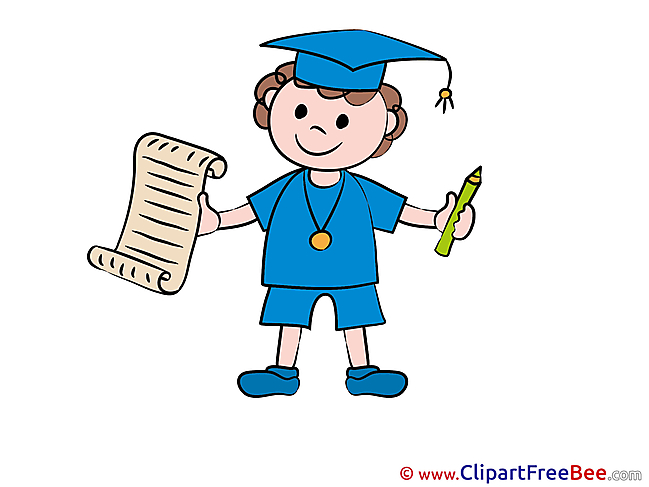 Boy with Diploma Graduation Illustrations for free