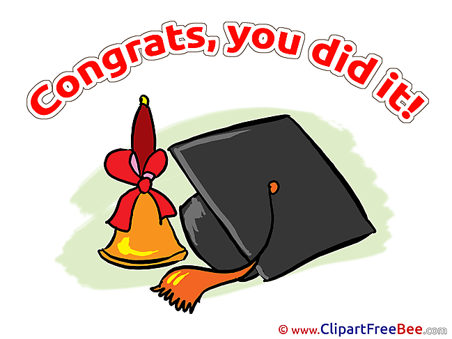 Hat Graduation Clip Art for free