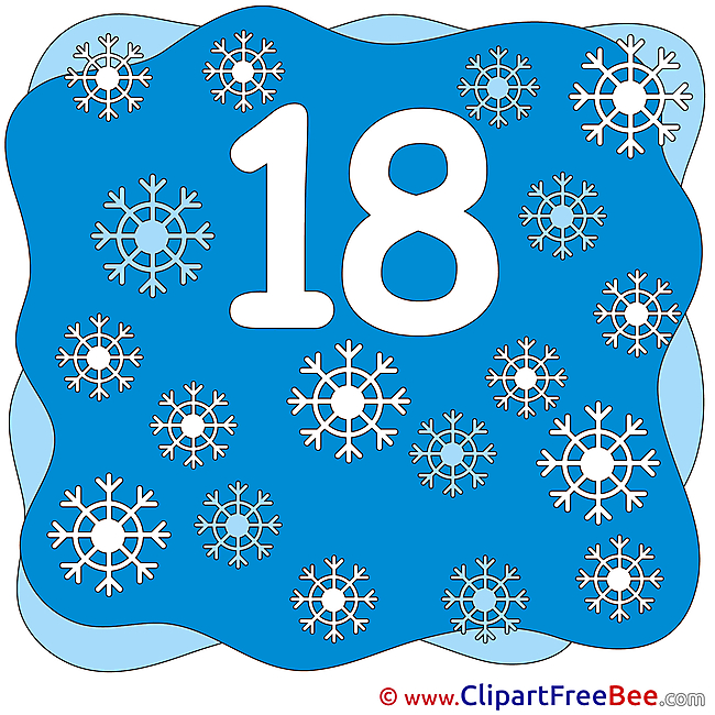 18 Snowflakes Numbers Illustrations for free