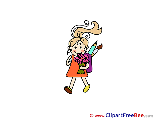 Bouquet Girl free Cliparts School