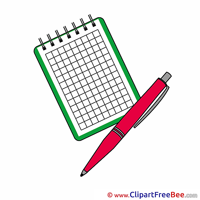 Pen Notebook Cliparts School for free