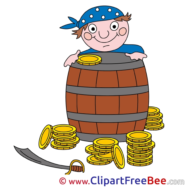 Boy Pirate Barrel Gold Pics Fairy Tale free Image