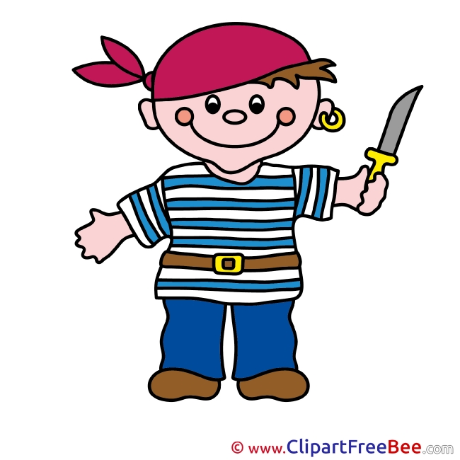 Knife Boy Pirate Fairy Tale Clip Art for free