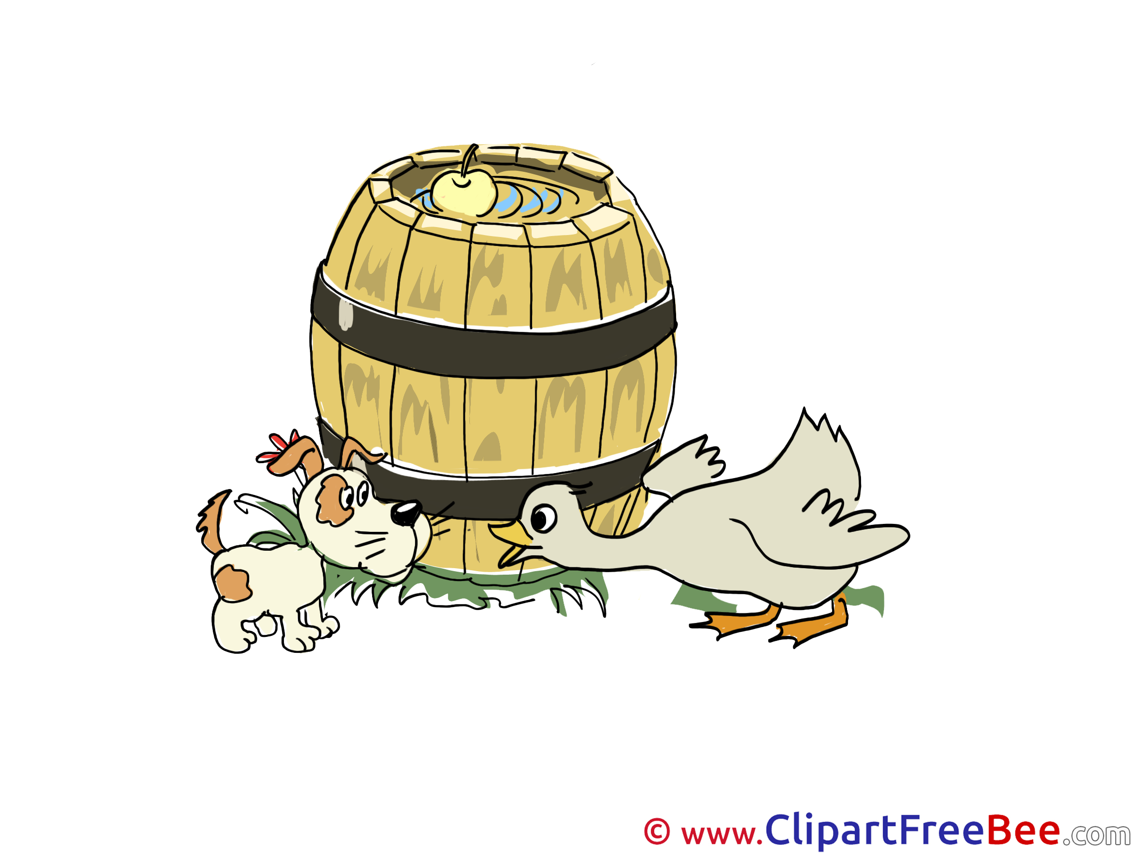 Barrel Duck Dog Clipart free Illustrations