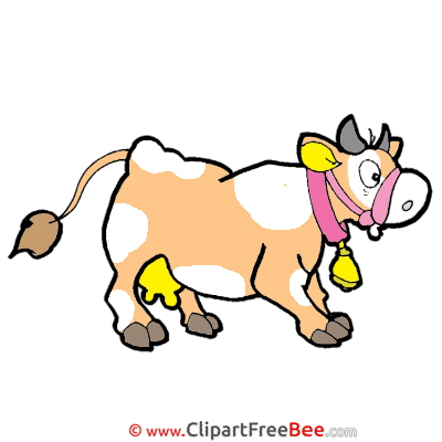 Bell Cow printable Illustrations for free
