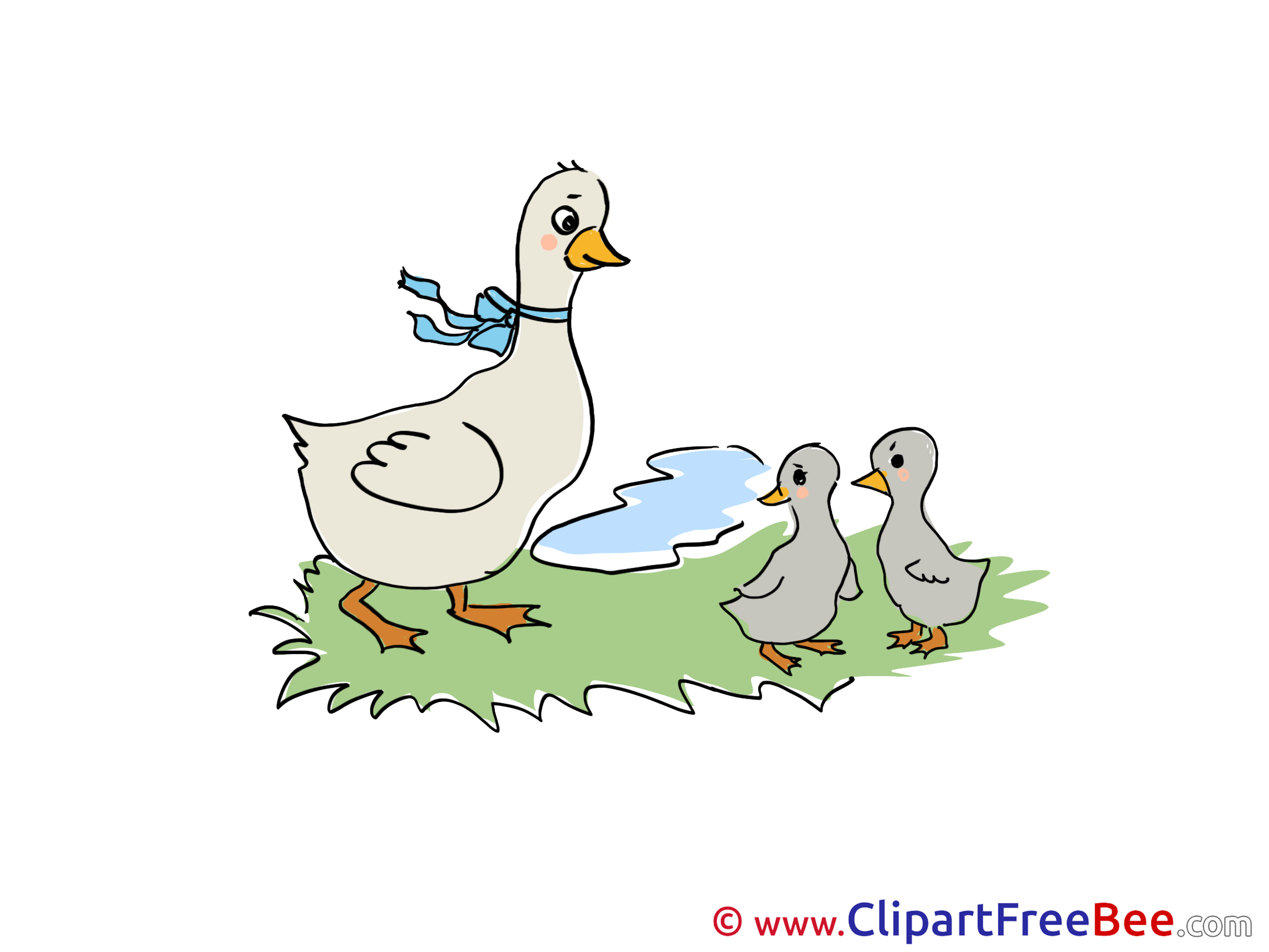 Ducks Family printable Illustrations for free