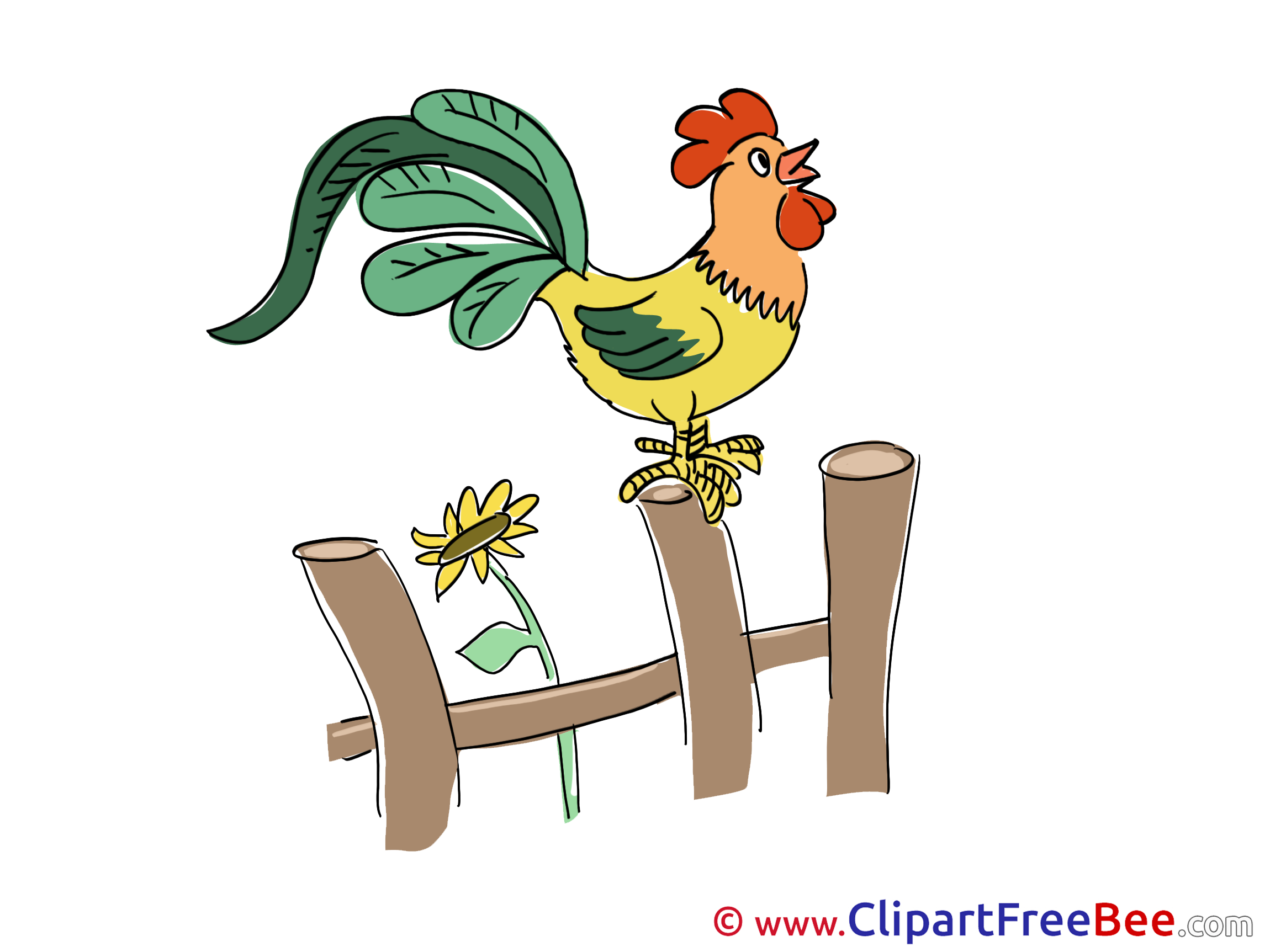 Fence Cock Clipart free Image download