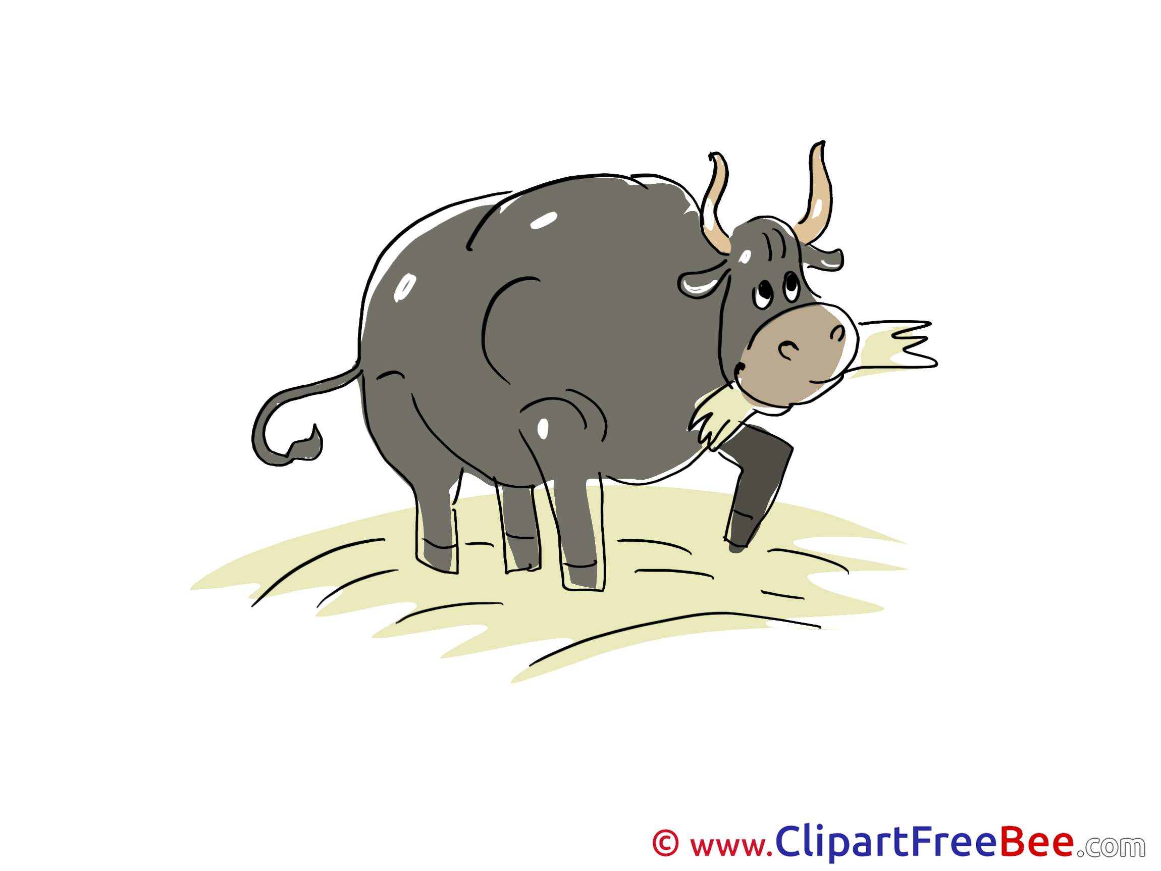 Hay Bull download Clip Art for free