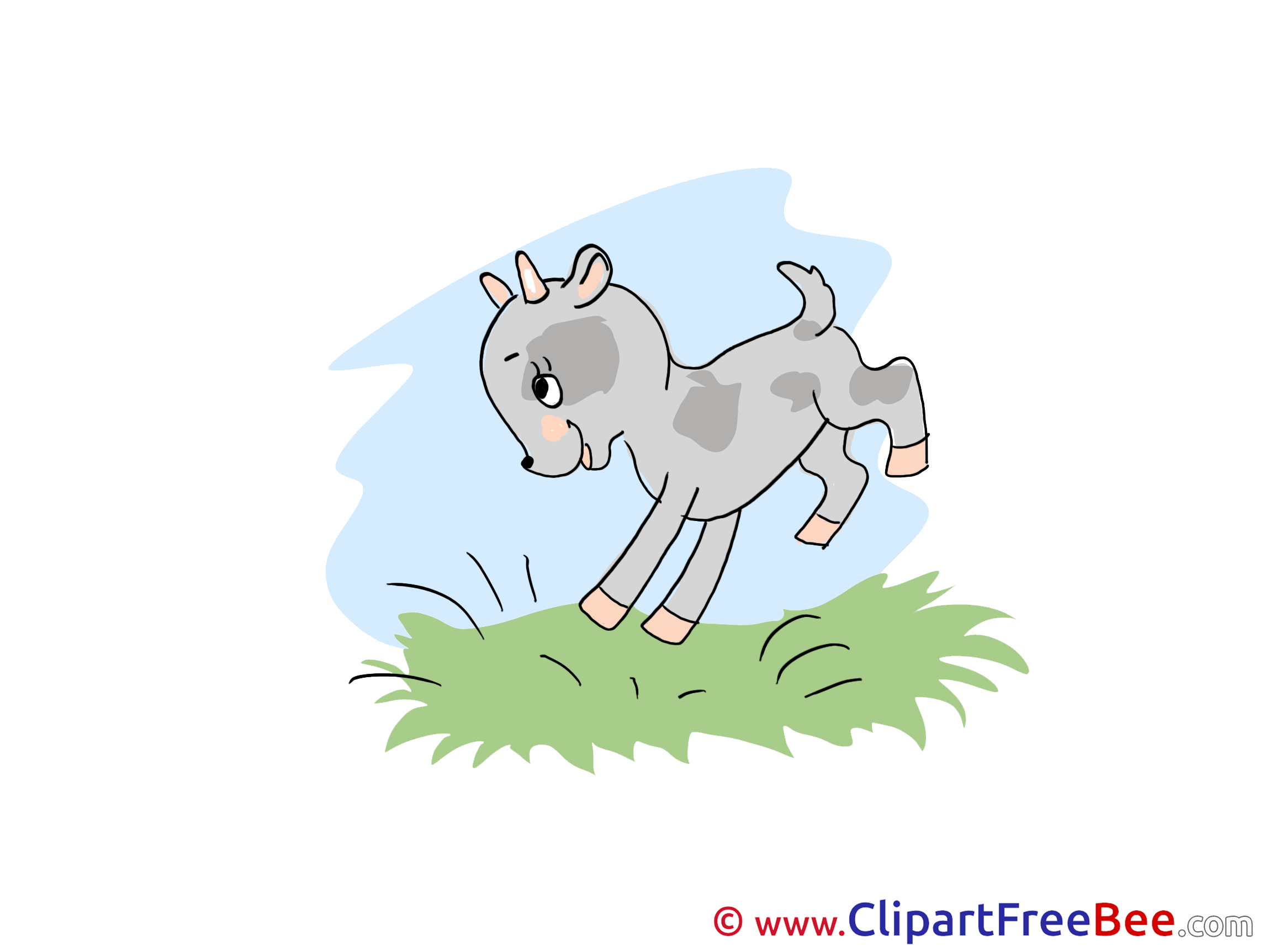 Sky Grass Goatling Clipart free Image download
