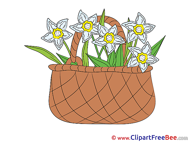 Basket with Flowers Cliparts Flowers for free