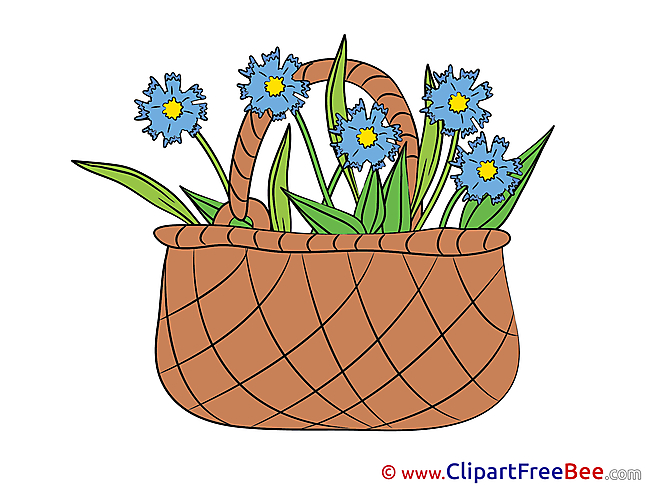 Basket with Flowers Flowers download Illustration