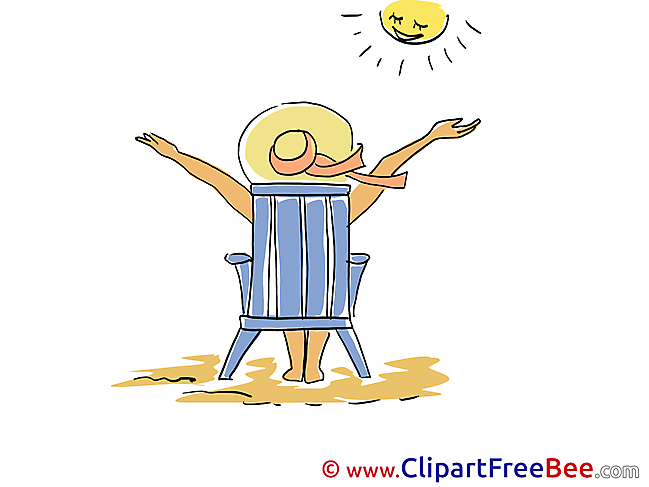 Sunbathe free Illustration Vacation