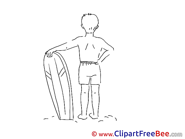 Surfer Vacation download Illustration