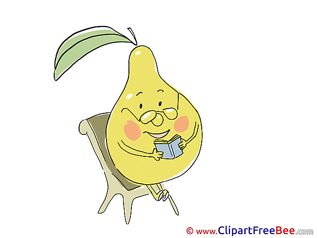 Reading Pear free Cliparts for download