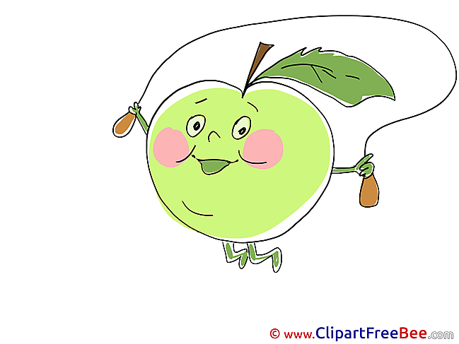 Skipping Rope Fruit Apple printable Images for download