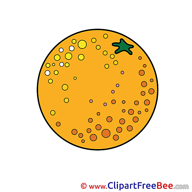 Spots on Orange Clip Art download for free