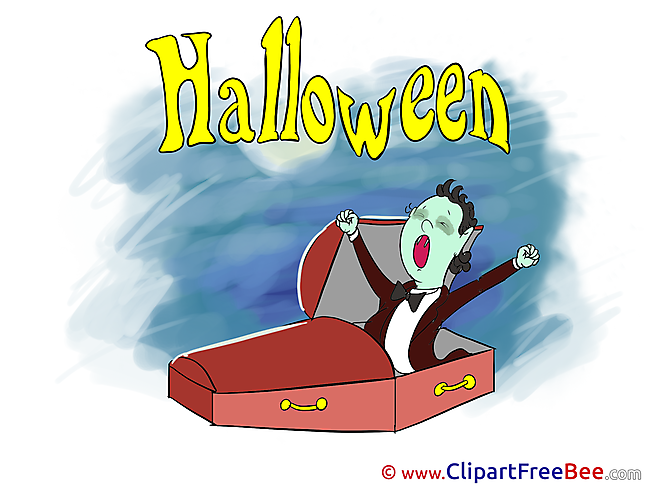 Coffin Vampire Pics Halloween free Image