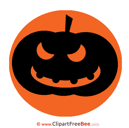Evil Pumpkin Clipart Halloween Illustrations