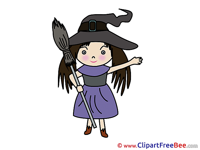 Girl Witch Halloween Illustrations for free